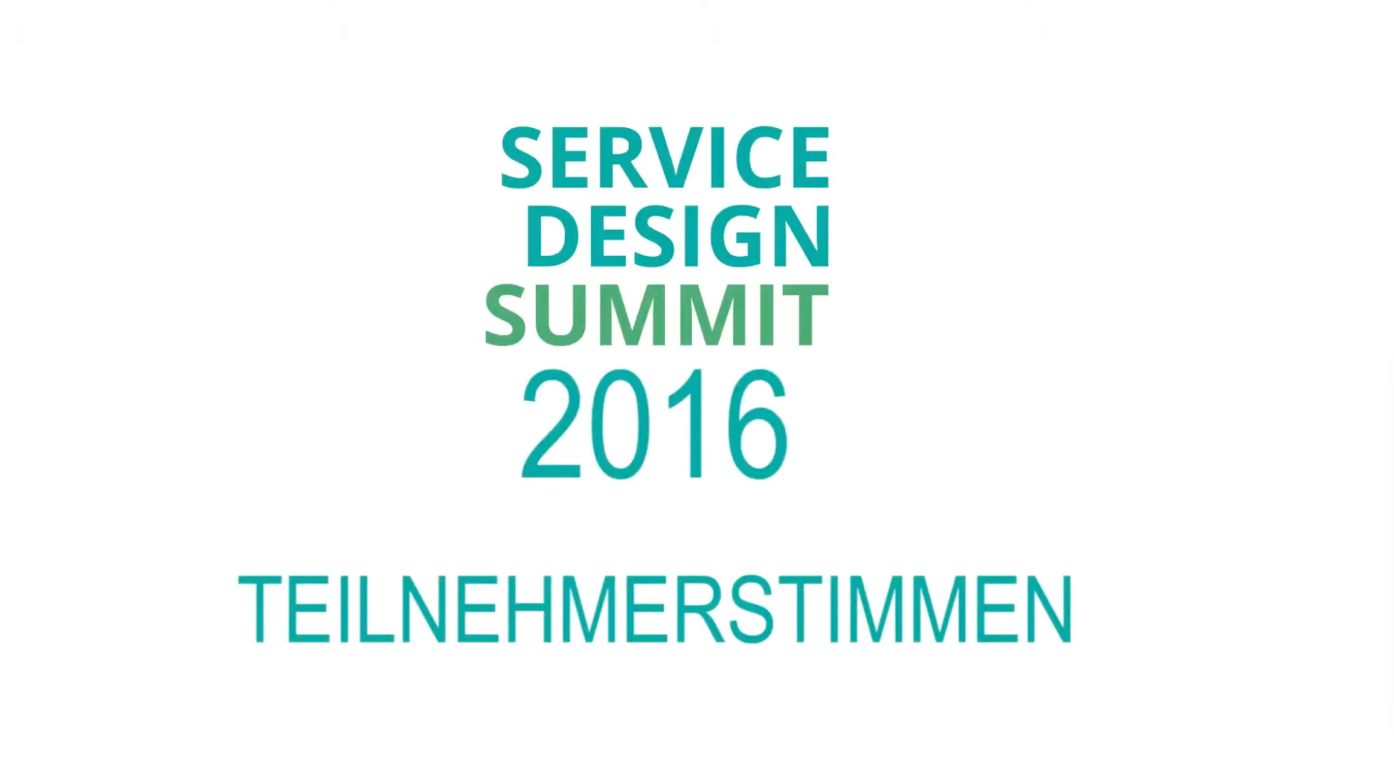 Teilnehmerstimmen des ersten Service Design Summits